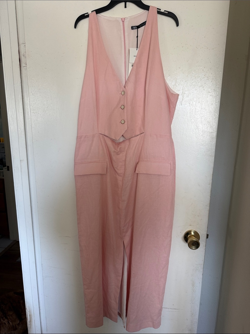 Zara Blush Pink Sleeveless Dress
